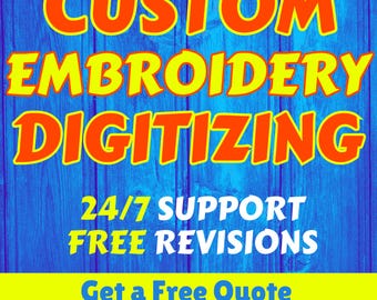 Custom Embroidery Digitizing Service: Logo to Stitch File (DST, PES, EXP...)