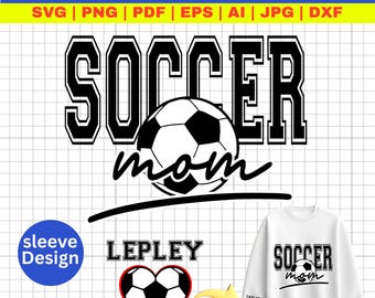 Soccer Mom SVG PNG | Game Day Shirt Design (Digital Download)