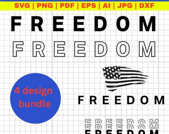 Arquivo SVG da Liberdade, Design Patriótico para Camiseta, EUA, Liberdade (Download Digital)