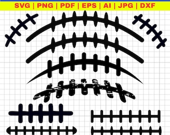 Football Laces SVG Cut File: Cricut & Silhouette (Digital Download)