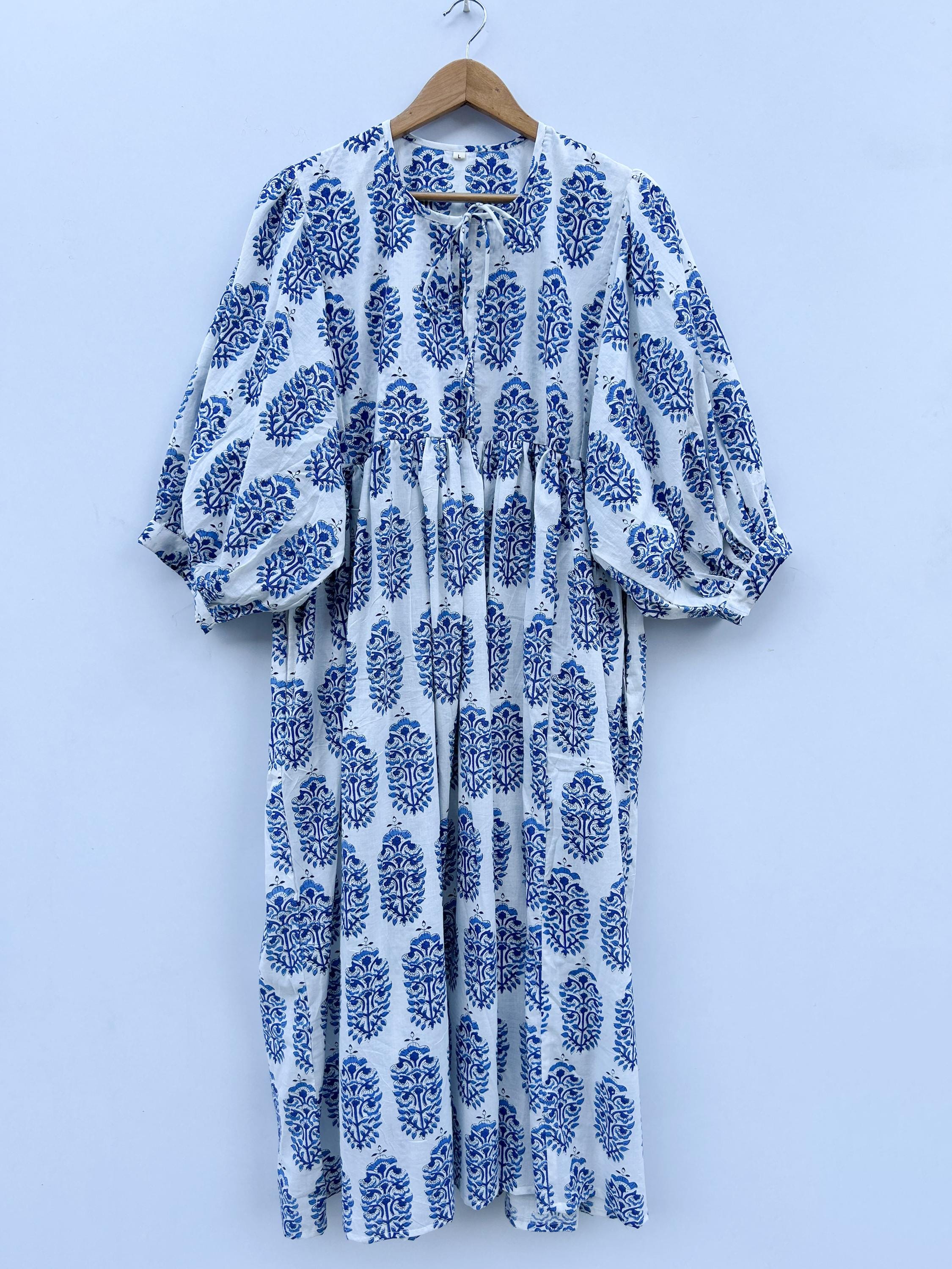 blue dress uk Blue Floral Midi Dress main image 0