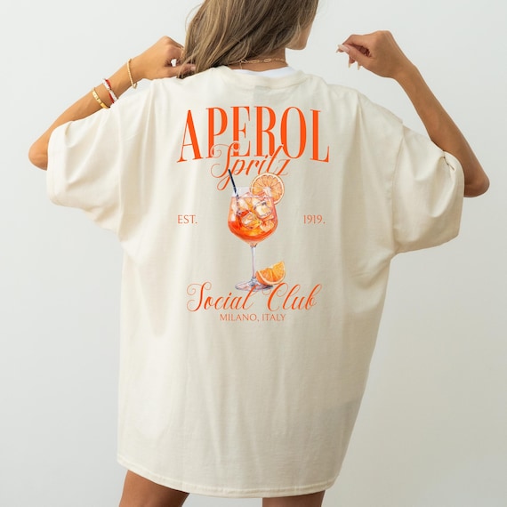 Aperol Spritz Shirt, Aperol T-Shirt Damen, Aperol Spritz Tshirt Geschenk Freundin, Cocktail Shirt Holy Aperoli, Aperol Geschenk Sommer Shirt