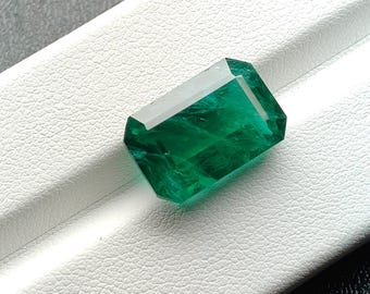 AAA Quality Lab Grown Emerald 10X15.50mm Octagon | 10.30cts Nanosital Loose Gemstone