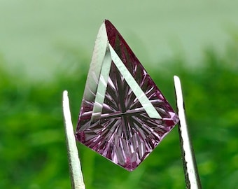 Lab Grown Alexandrite 9X13 Kite Fantasy Cut Gemstone | Color Changing Sapphire (4cts)