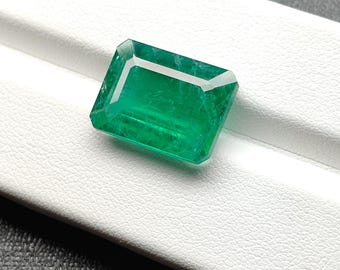 Emerald Cut Nanosital | 12x16mm Simulated Emerald Gemstone