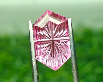 VVS1 Clarity Lab Grown Pink Sapphire 7X12 Dutch Marquise Fantasy Cut | 3.70cts Loose Gemstone