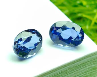 AAA+ Quality Lab Grown Blue Sapphire (Cornflower) 7X5 Oval Pair | 2.80cts Loose Gemstones