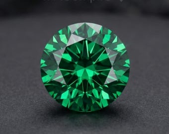 AAA+ Quality Lab Grown Emerald Round | Nanosital Loose Gemstones ( 1mm - 5mm )