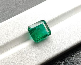 Lab Grown Emerald 11X12 Octagon | Nanosital Loose Gemstone