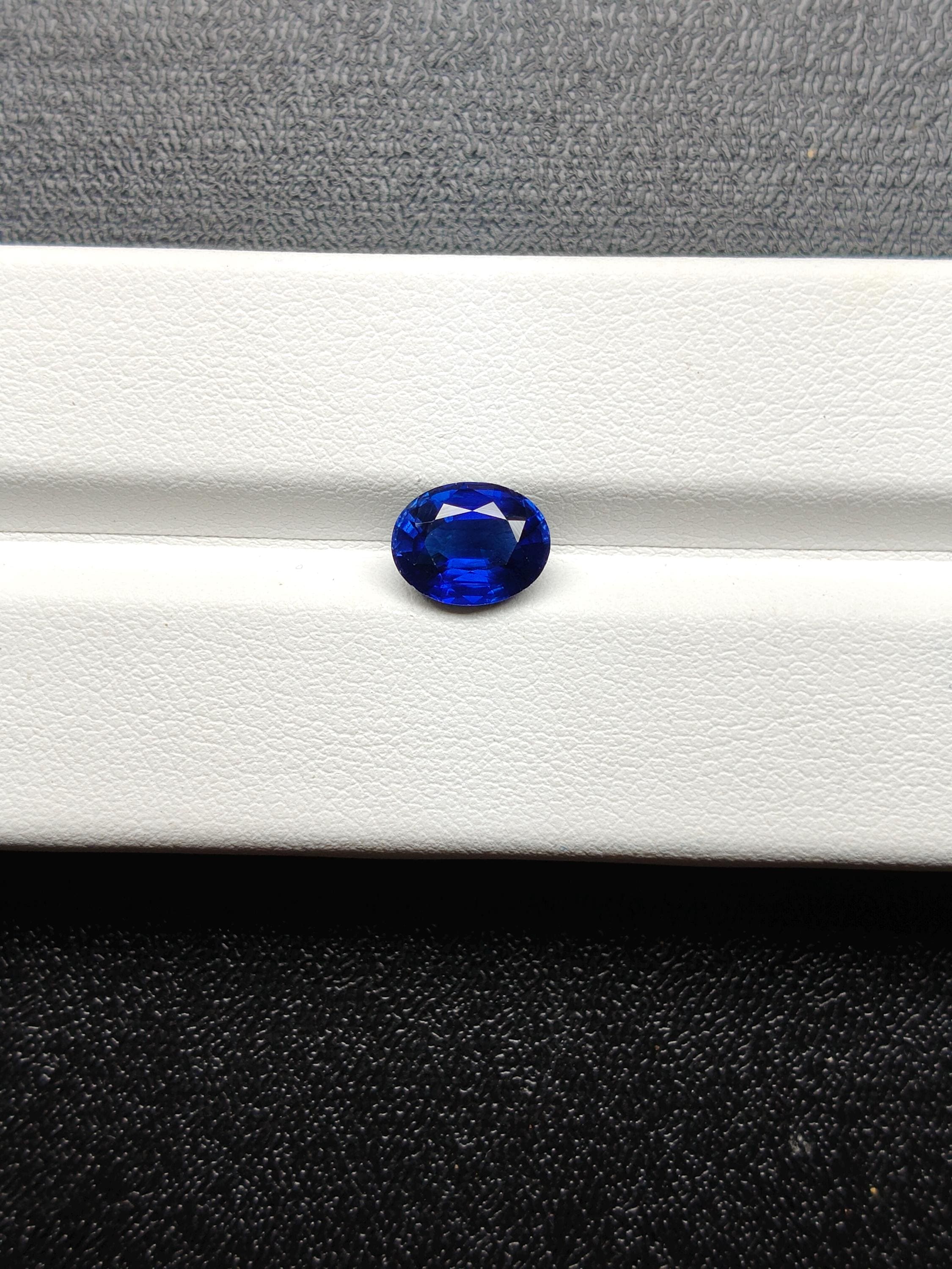 7x9mm Lab Grown Blue Sapphire | Oval Hydrothermal Gemstone - Etsy