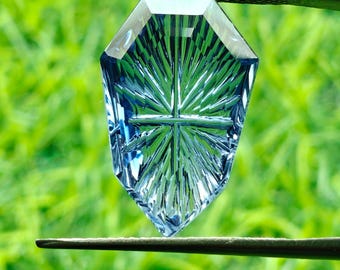 VVS1 Clarity Lab Grown Blue Sapphire Fantasy Cut | 12.70cts Loose Gemstone For Jewelry