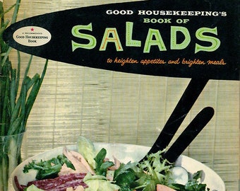 Good Housekeeping Cookbook BOOK OF SALADS Vintage 1950s Recipe Booklet