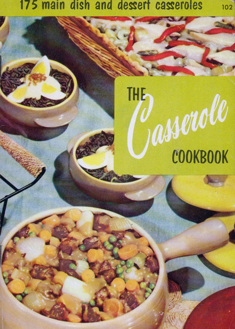 Vintage 1950s Cookbook CASSEROLES Culinary Arts Institute Recipe Booklet image 1