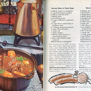 Good Housekeeping Cookbook MEAT COOK BOOK Vintage 1950s Mid-Century Recipe Book image 2