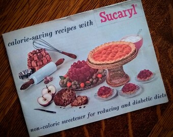 Vintage Advertising Cookbook SUCARYL Artifical Sweetener 1950s Recipe Book