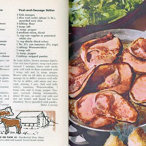 Good Housekeeping Cookbook MEAT COOK BOOK Vintage 1950s Mid-Century Recipe Book image 3