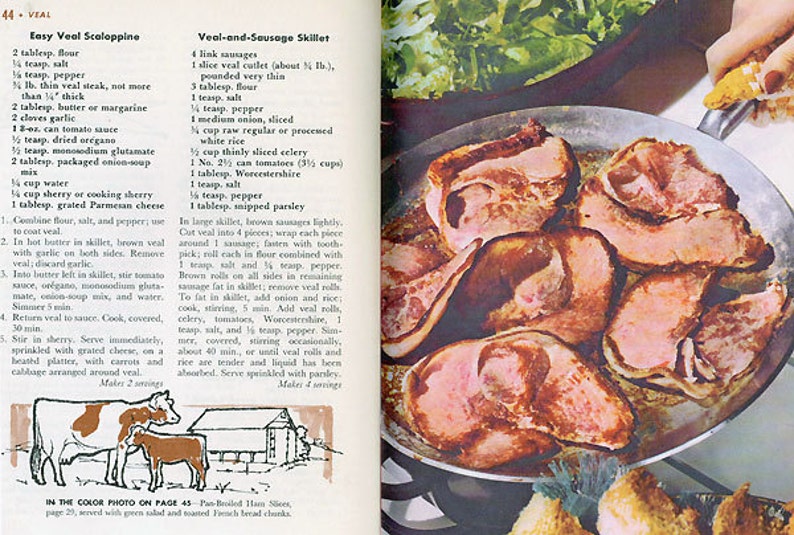 Good Housekeeping Cookbook MEAT COOK BOOK Vintage 1950s Mid-Century Recipe Book image 3