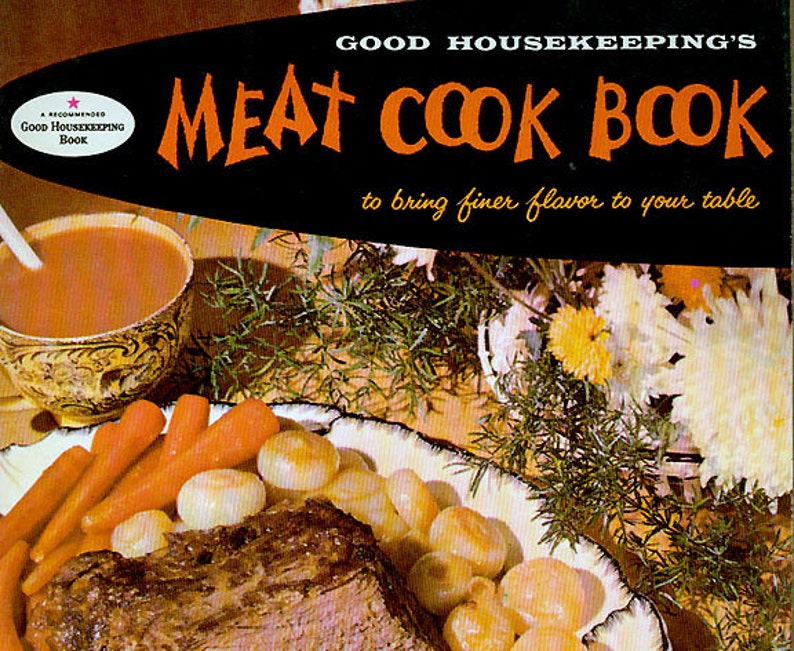 Good Housekeeping Cookbook MEAT COOK BOOK Vintage 1950s Mid-Century Recipe Book image 1