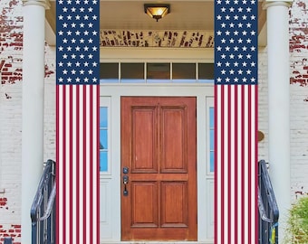 American Flag Porch Banner | 4th of July, Memorial Day Welcome Sign