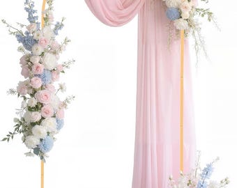 Gold Metal Arch Backdrop Stand 6.6x3.3 Ft | Wedding Ceremony Decor | Easy Assembly Party Frame