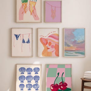 Eclectic Summer 50 Wall Art Bundle, Coastal Gallery Poster Set, Licensed Use Included | 170 image 20