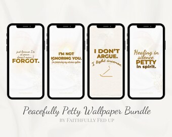 Zestaw tapet z afirmacją miłości do siebie: Zdrowie psychiczne, tła na iPhone'a i komputer (do pobrania cyfrowego)