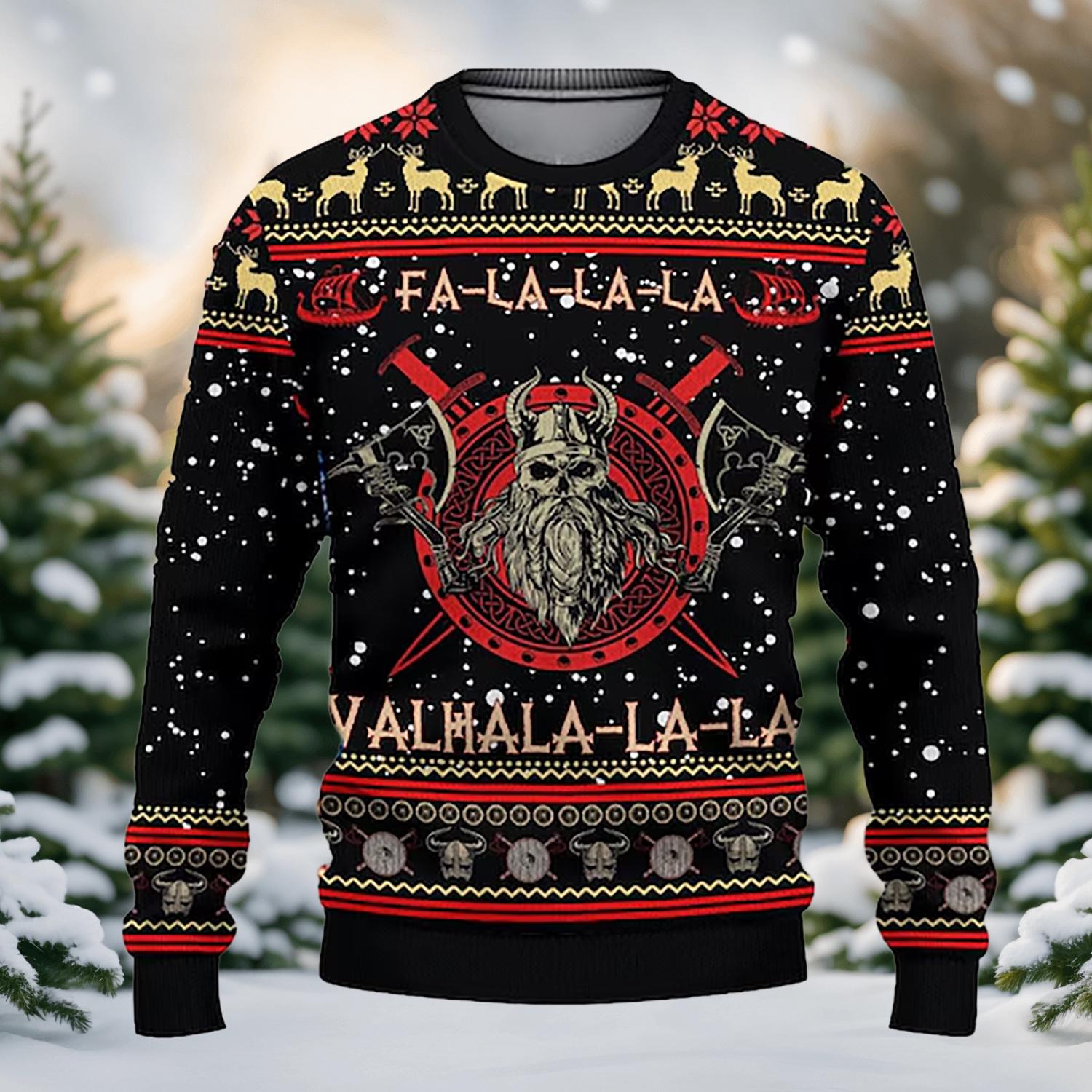 T-shirt Homme Ugly Christmas Odin Vikings Winking Valhalla - Marque MoonWorks - Neuf Avec étiquettes