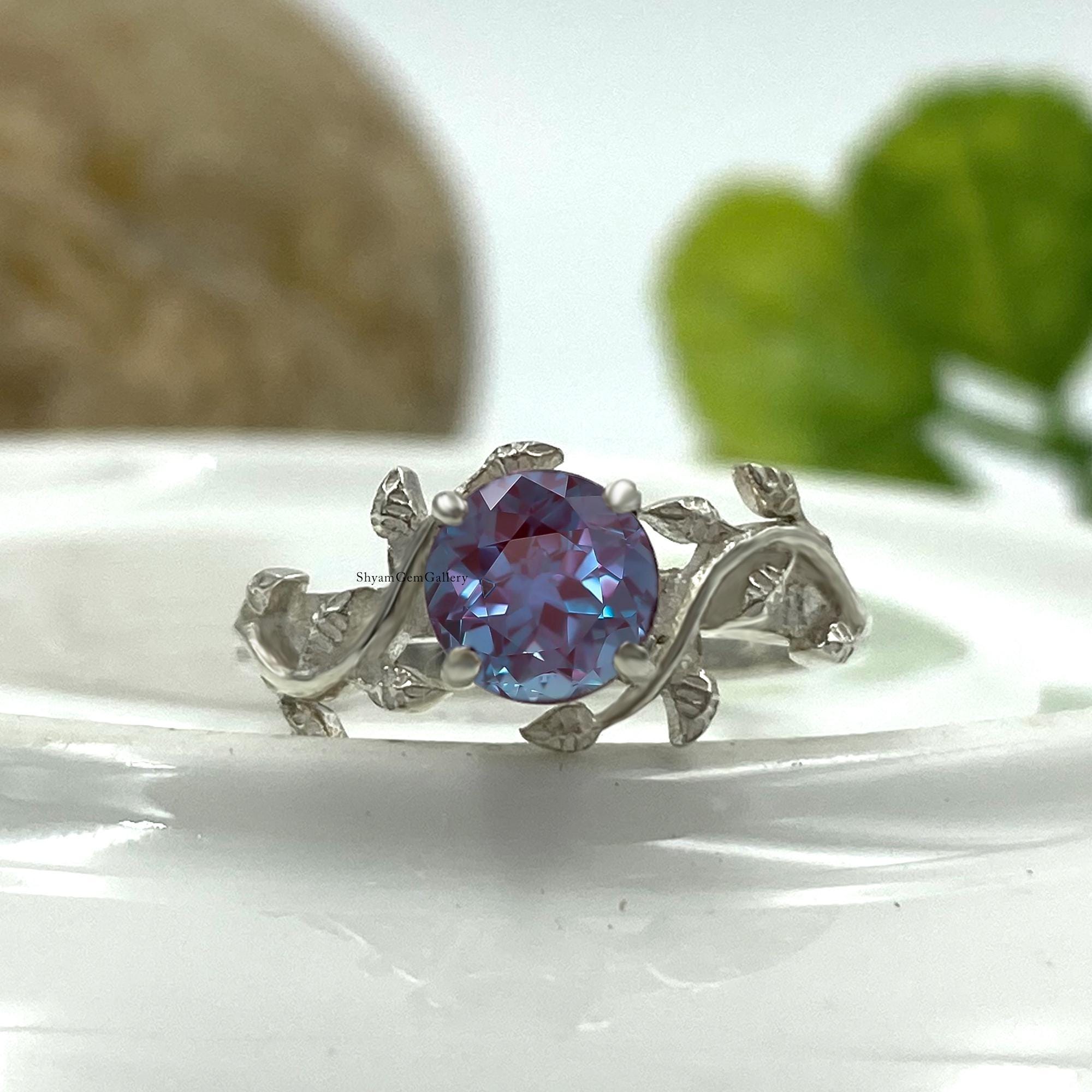 Alexandrit 925 Sterlingsilber Handgefertigter Ring Geschenk