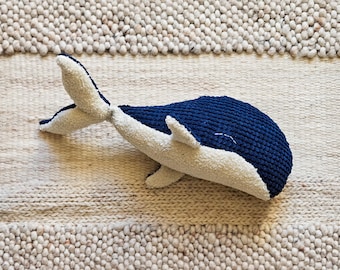 【セット割】＊ハンドメイド＊親子のクジラぬいぐるみ 手作りのクジラのぬいぐるみ - 海の子供部屋の装飾 - かわいい海を