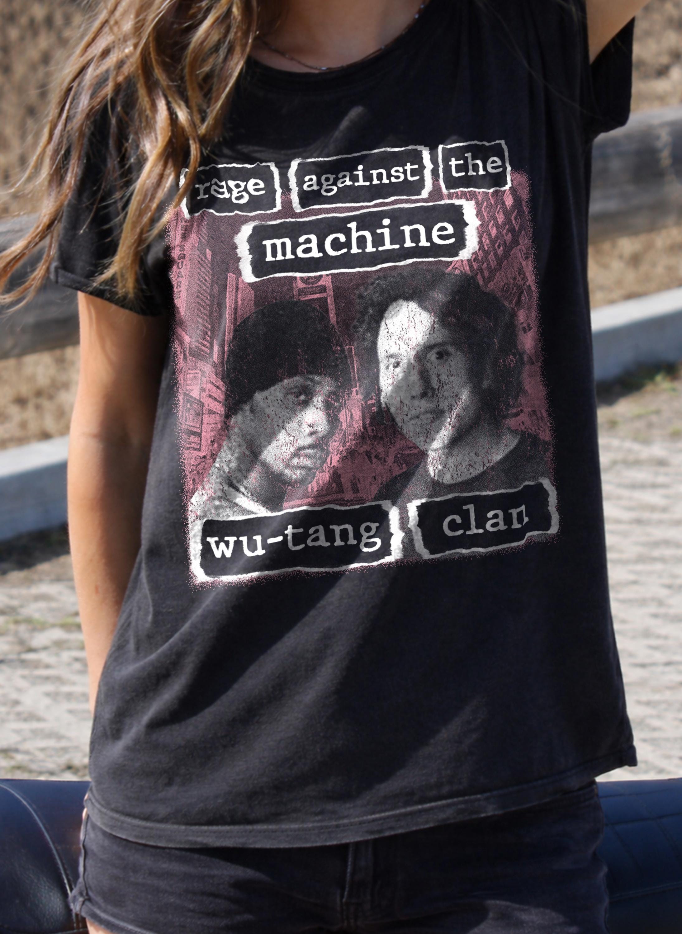 Rage Against The Machine_Wu Tang Clan Tour 1997 T_shirts XL ダグ無 