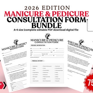 Anamnesebogen für Maniküre & Pediküre: Professionelle Kundenberatung im Nagelstudio, Gesundheitsgeschichte (Salonvorlage, PDF)