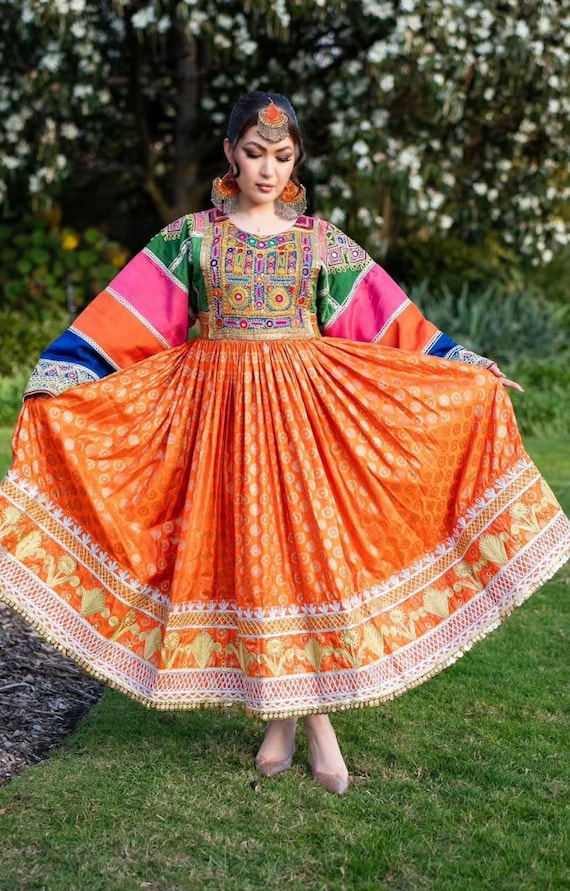 Embroidered Afghan Maxi Dress - Boho Festival Wedding Outfit