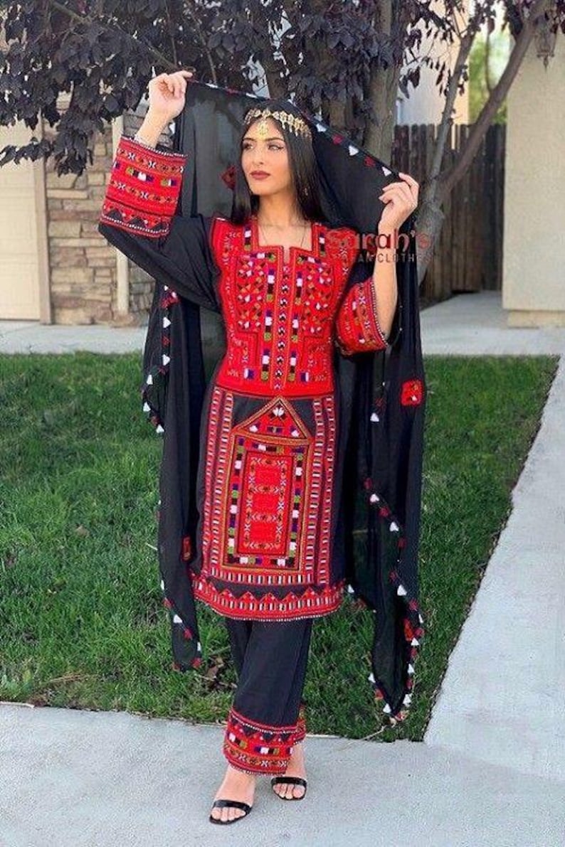 Hand Embroidered Balochi Dress For Women Traditional Baloch Outfit Etsy hand-embroidered-balochi-dress-for-women-traditional-baloch-outfit-etsy
