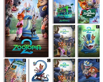 Zootopia 2 Movie 2025 Poster, high-definition canvas poster,Film Fan Collectibles,Gift Poster,Frameless.