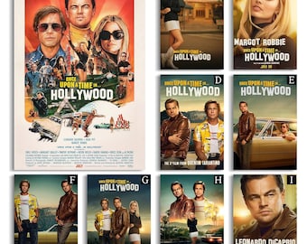 Once Upon A Time In Hollywood Movie Poster, high-definition canvas poster,Film Fan Collectibles,Gift Poster,Frameless.