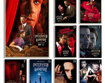 Interview With the Vampire Movie Poster, high-definition canvas poster,Film Fan Collectibles,Gift Poster,Frameless.