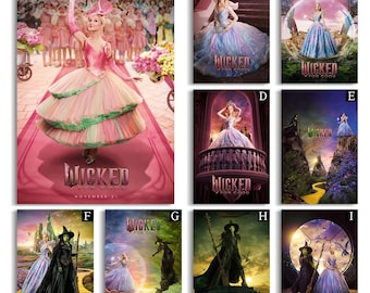 Plakat z filmu Wicked For Good (2025), plakat na płótnie w wysokiej rozdzielczości, Kolekcjonerskie przedmioty dla fanów filmów, Plakat na prezent, Bez ramki.