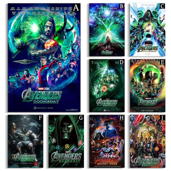 Avengers Doomsday 2026 Movie Poster,high-definition Canvas Poster