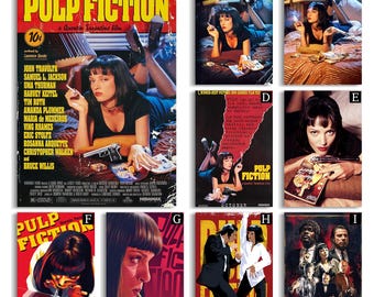 Pulp Fiction - Movie Poster, high-definition canvas poster,Film Fan Collectibles,Gift Poster,Frameless.
