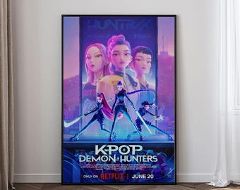 Poster KPop Hunters Sur Toile 30x45 Cm - Déco Murale Pour Chambre, Bureau - Impression Haute Qualité Résistante Aux UV - 14