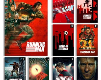 The Running Man 2025 Movie Poster,high-definition canvas poster,Film Fan Collectibles,Gift Poster,Frameless.