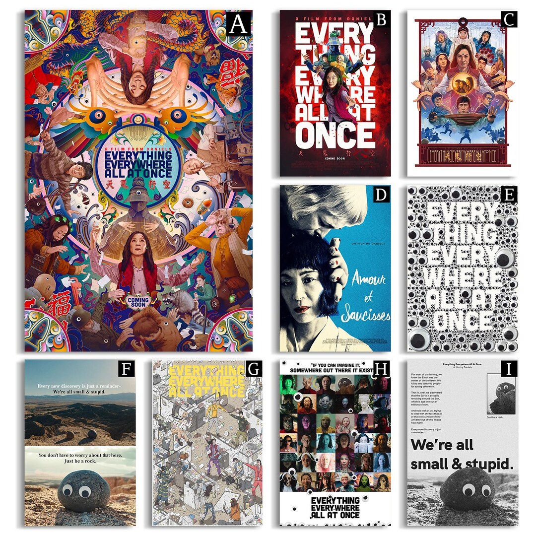 Everything Everywhere All at Once Movie Poster, High-definition Canvas ...