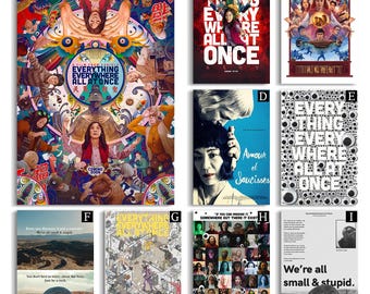 Everything Everywhere All at Once Movie Poster, high-definition canvas poster,Film Fan Collectibles,Gift Poster,Frameless.