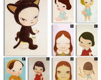Yoshitomo Nara Vintage Poster,  high-definition canvas poster,Film Fan Collectibles,Gift Poster,Frameless.