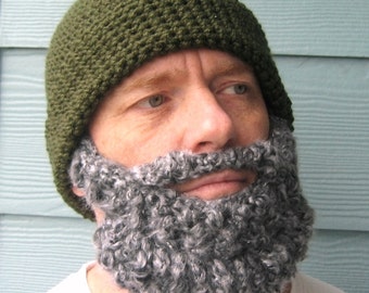 Lumberjack Party Beard Beanie Crochet 