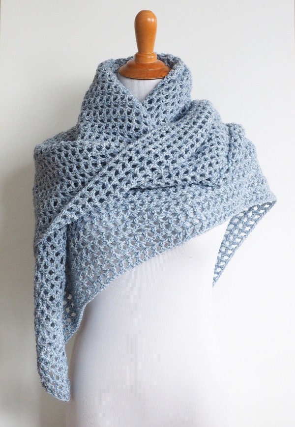 Boho Shawl Chunky Scarf Easy Crochet Patterns Oversized | Etsy UK