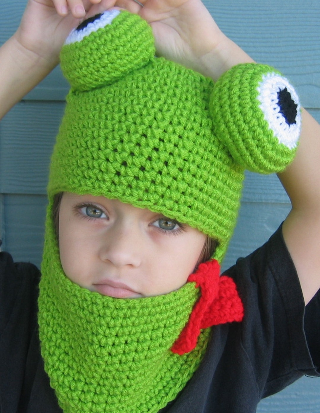 Crochet Hat Pattern Frog Hat Hood for Adult Child Boy or Girl - Etsy