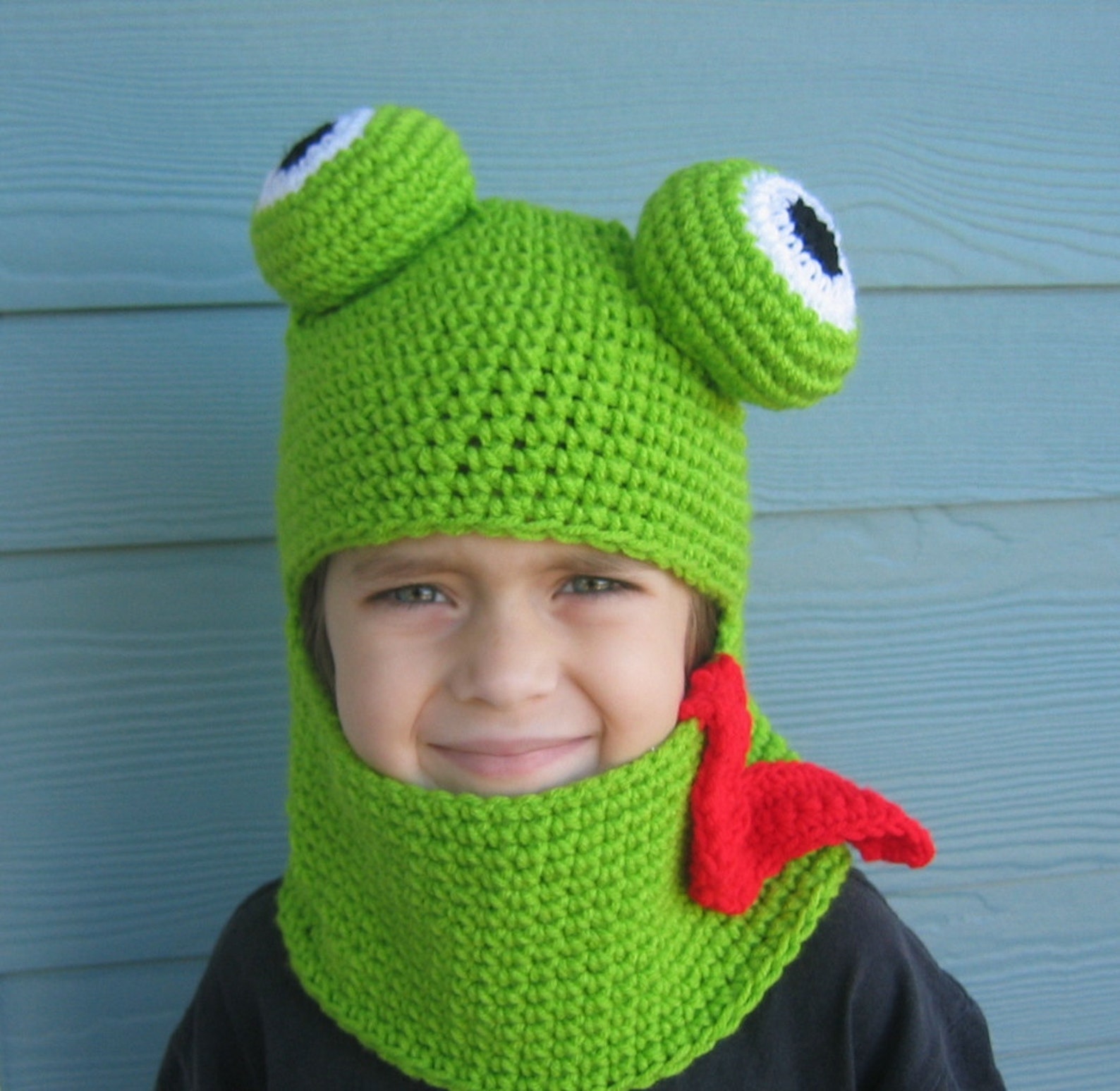 Crochet Hat Pattern Frog Hat Hood for Adult Child Boy or Girl | Etsy