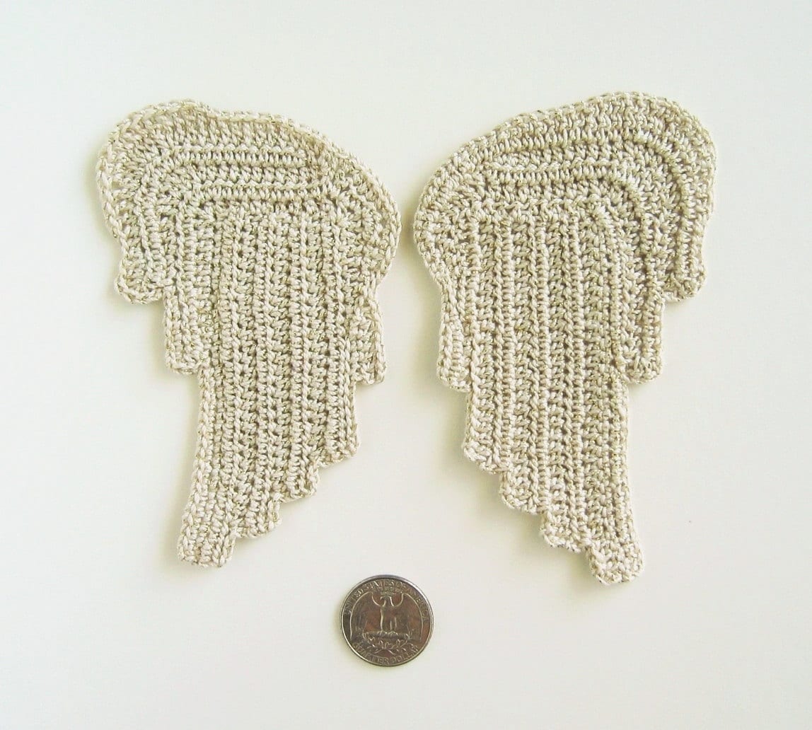 Crochet PATTERN Angel Wings Two Styles Appliques Etsy