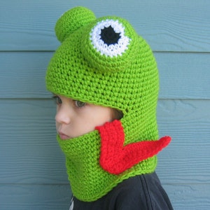 Crochet Hat Pattern Frog Hat Hood for Adult Child Boy or Girl | Etsy